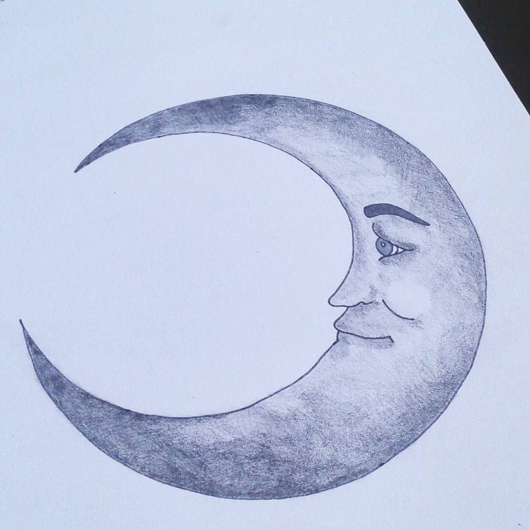 Луна Картинки Карандашом