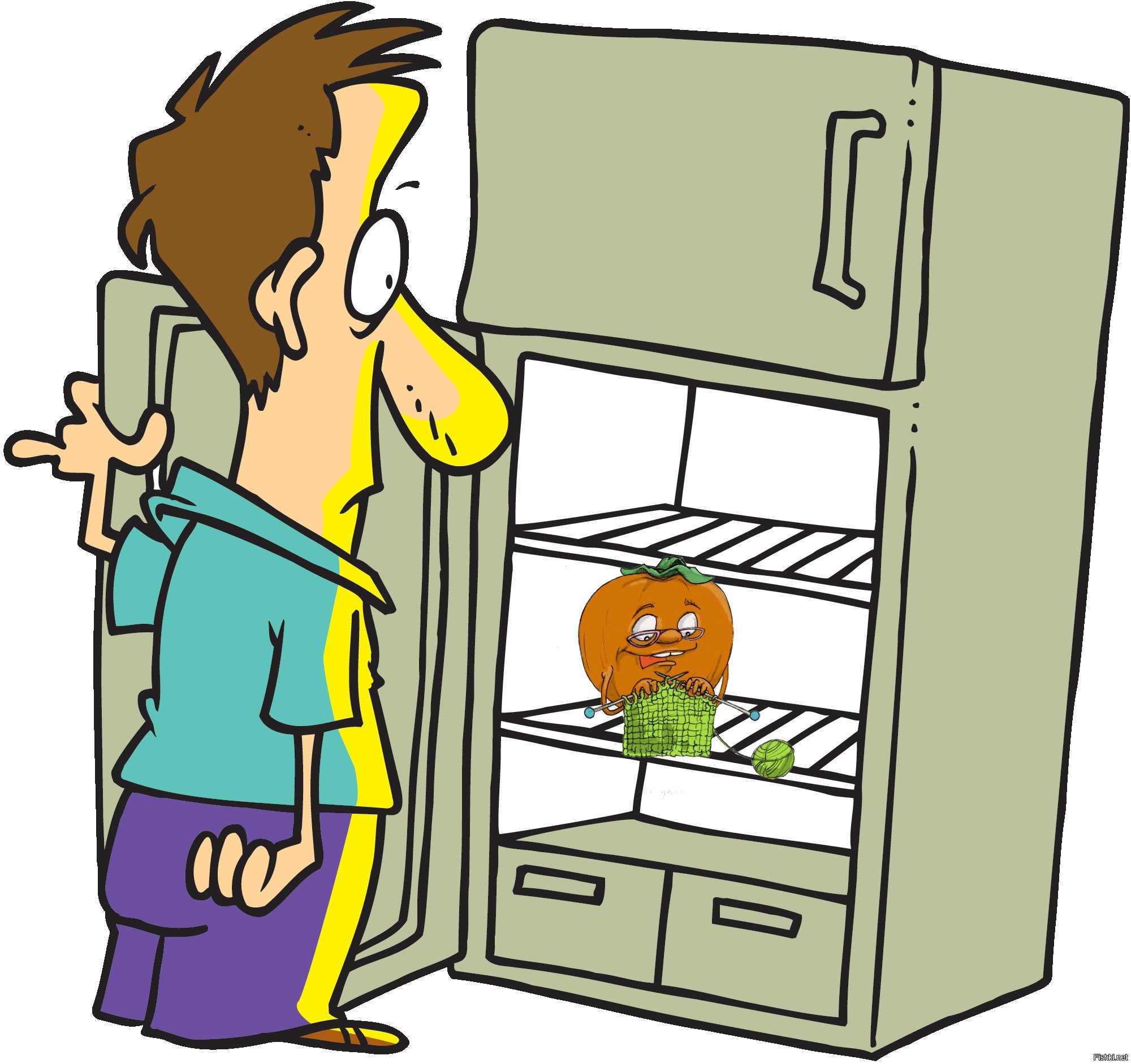 Смешной холодильник