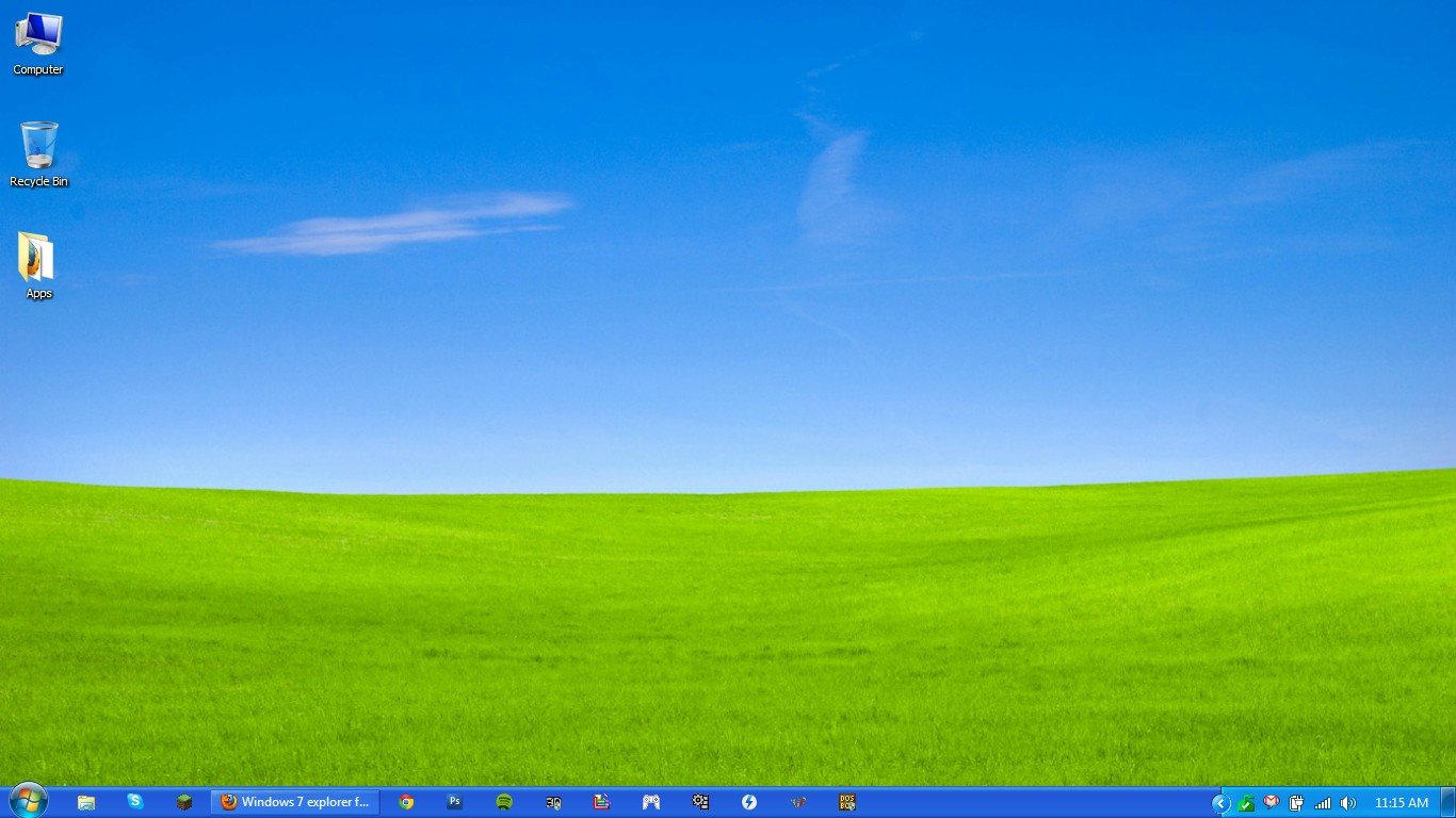 Windows XP рабочий стол Скриншот