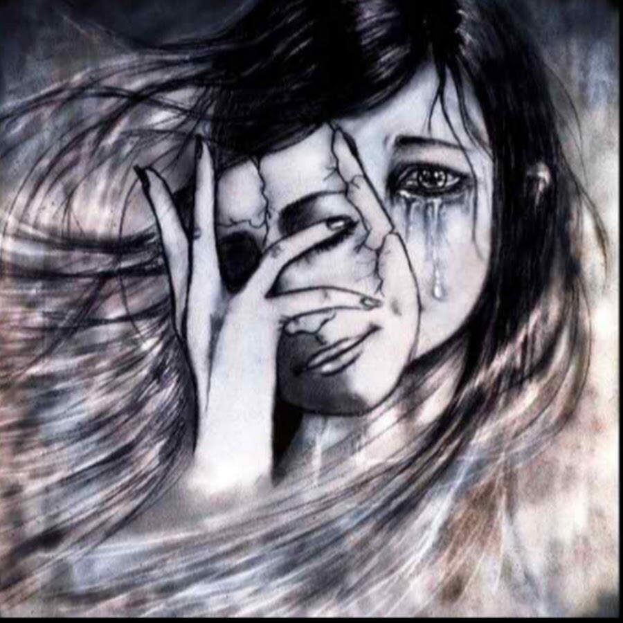 Девушка плачет рисунок арт