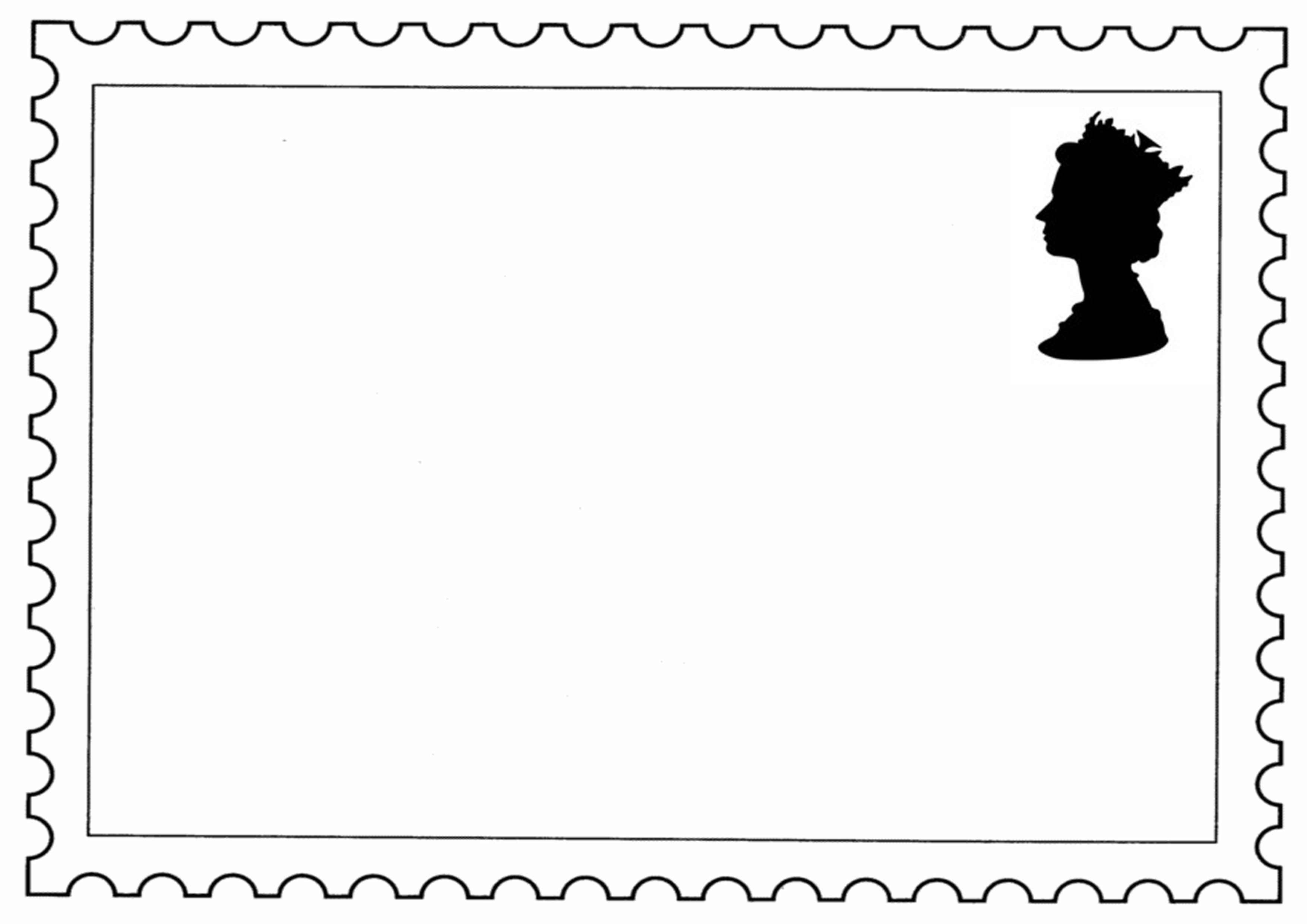 Контур почтовой марки