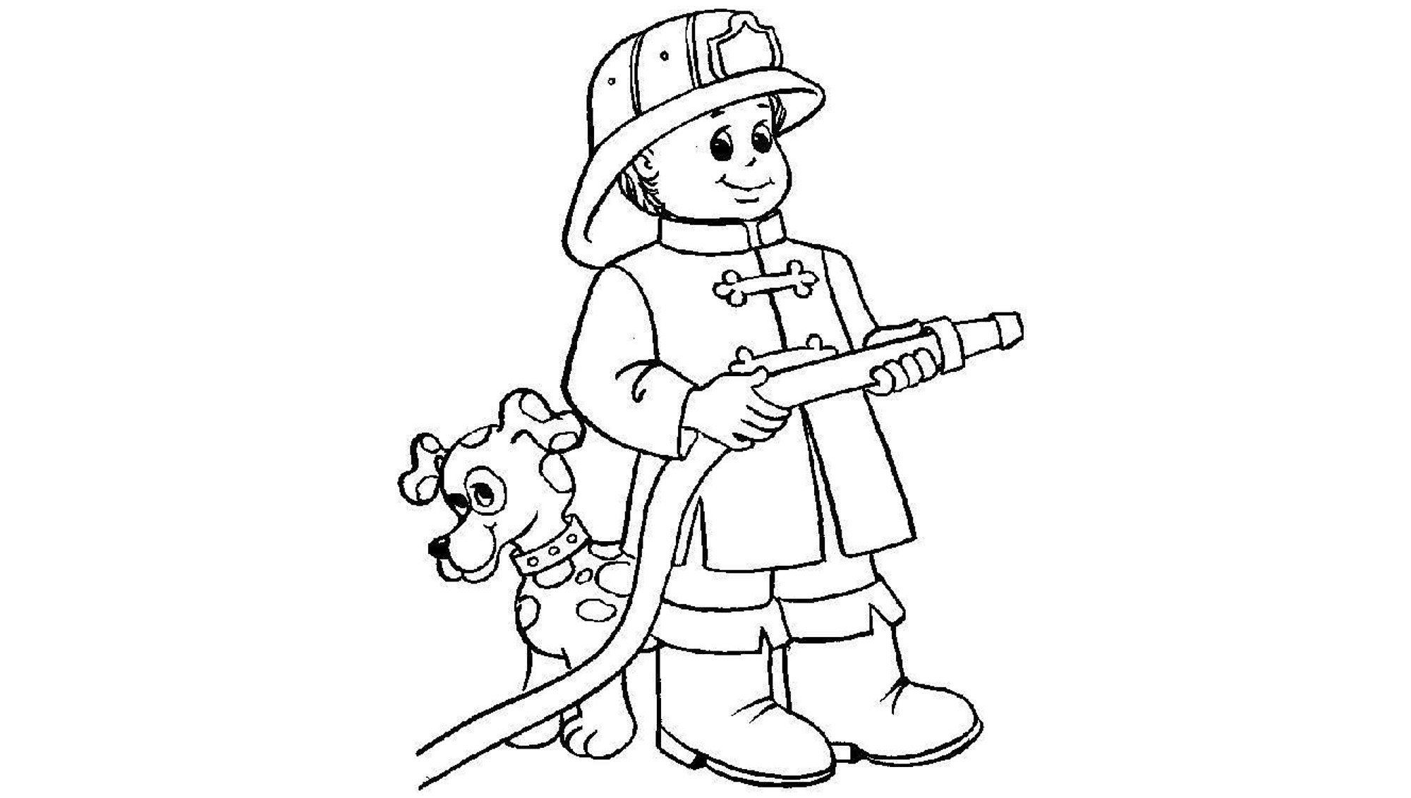 Пожарный трафарет для рисования