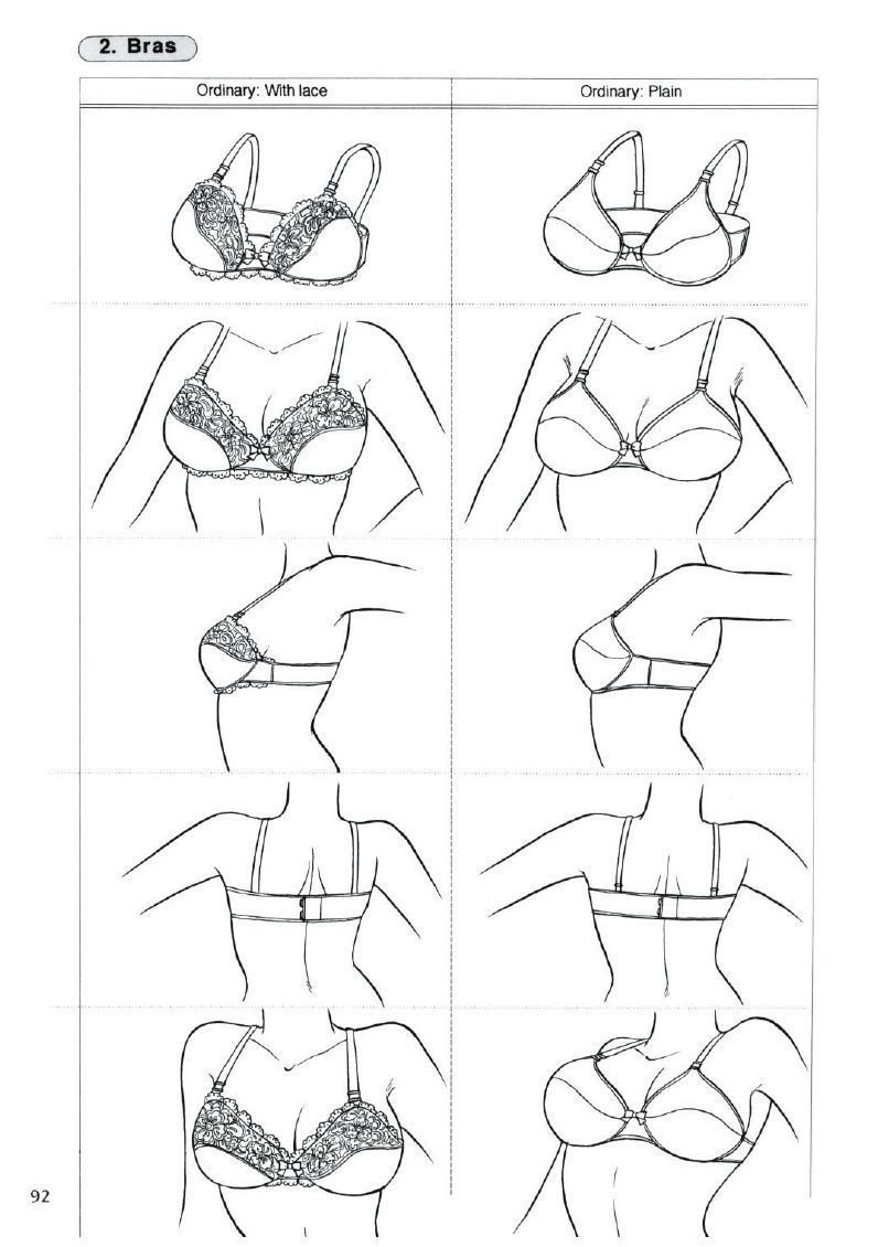 как нарисовать грудь в лифчике фото 6