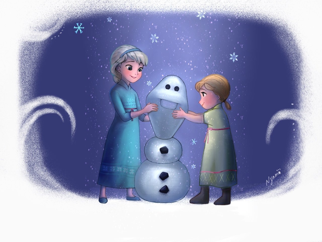 Снеговик Эльзы и Анны