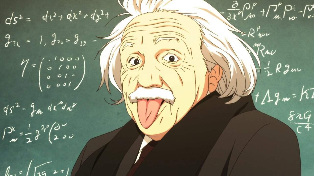 Альберт Эйнштейн в стиле аниме