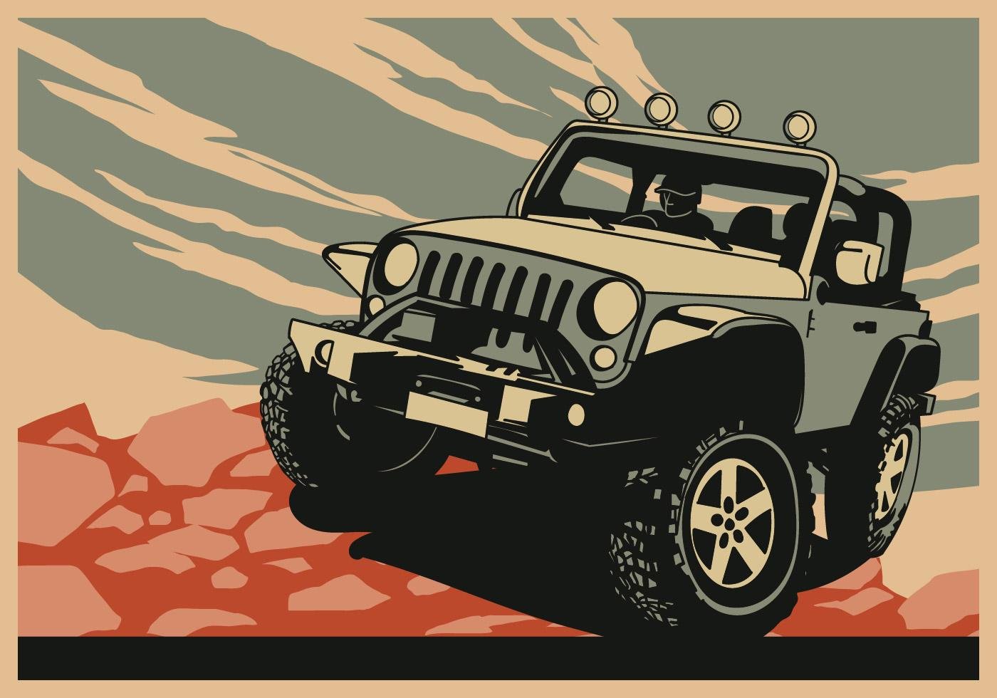 Jeep Wrangler вектор