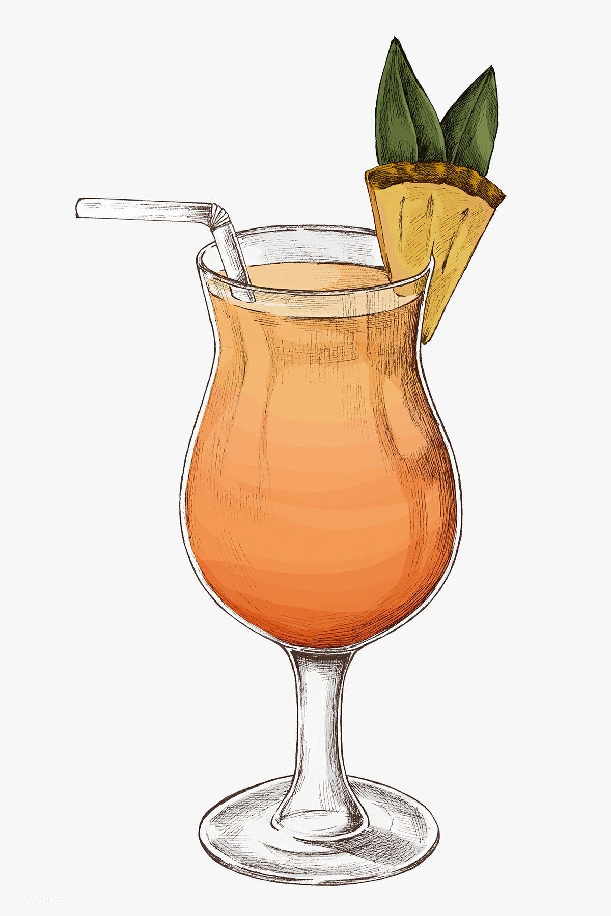 Рисунок коктейль легкий