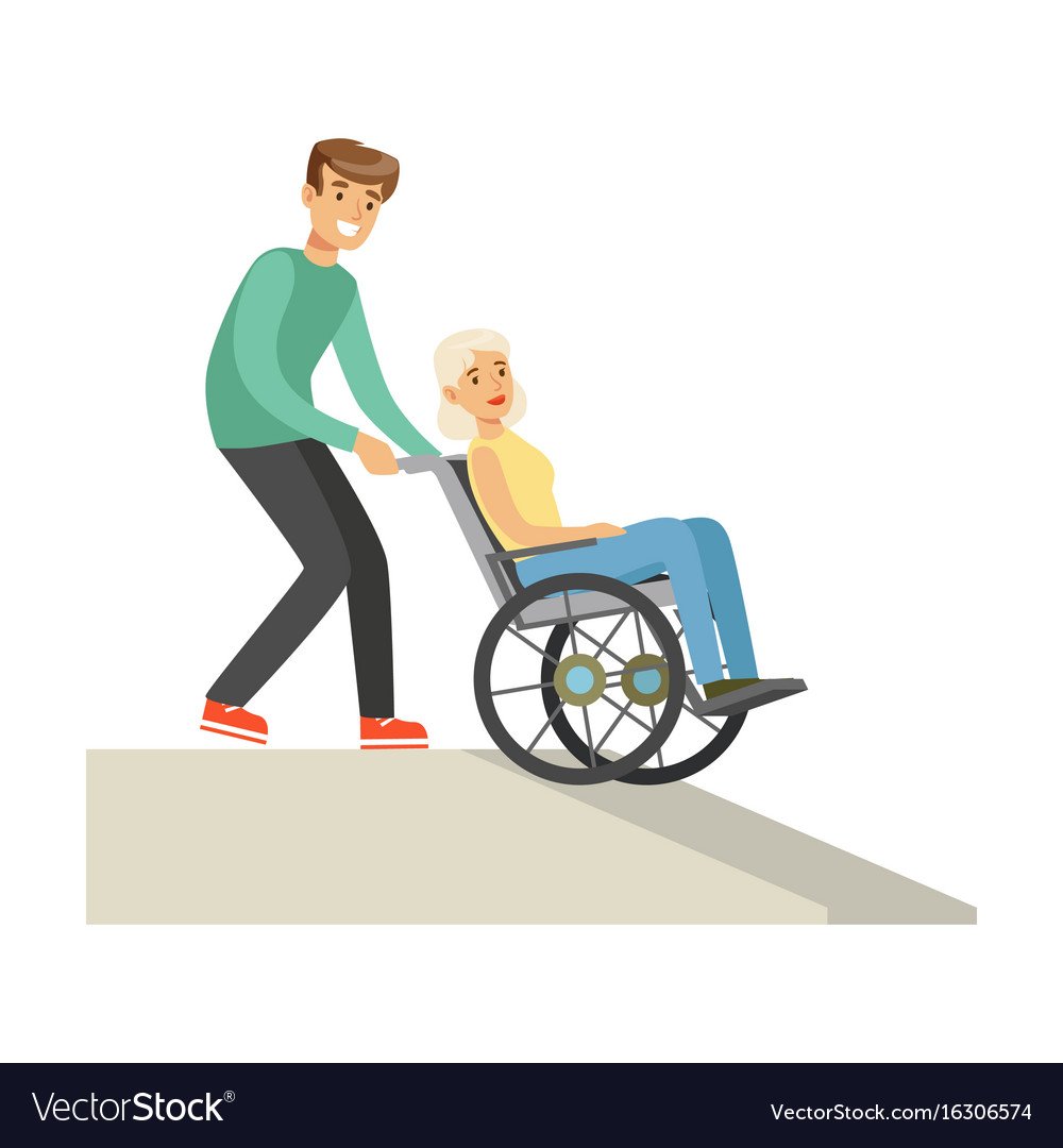 Человек в инвалидной коляске иллюстрация