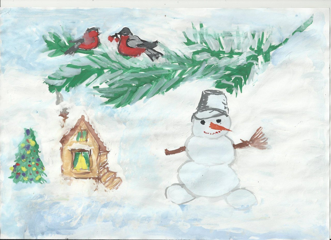Рисунок на тему зимняя сказка