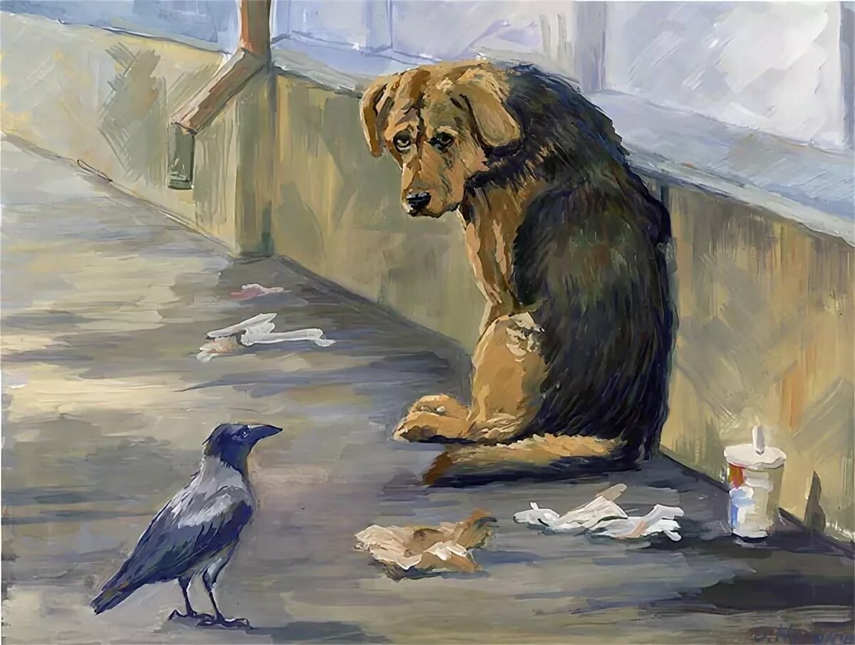 Бездомная собака картина
