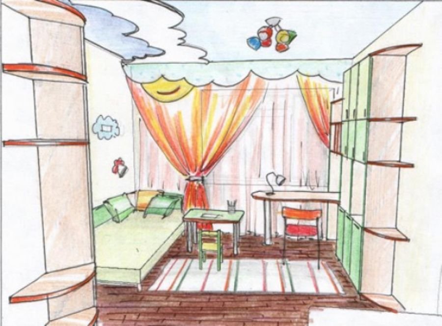 Рисунок Комнаты Школьника