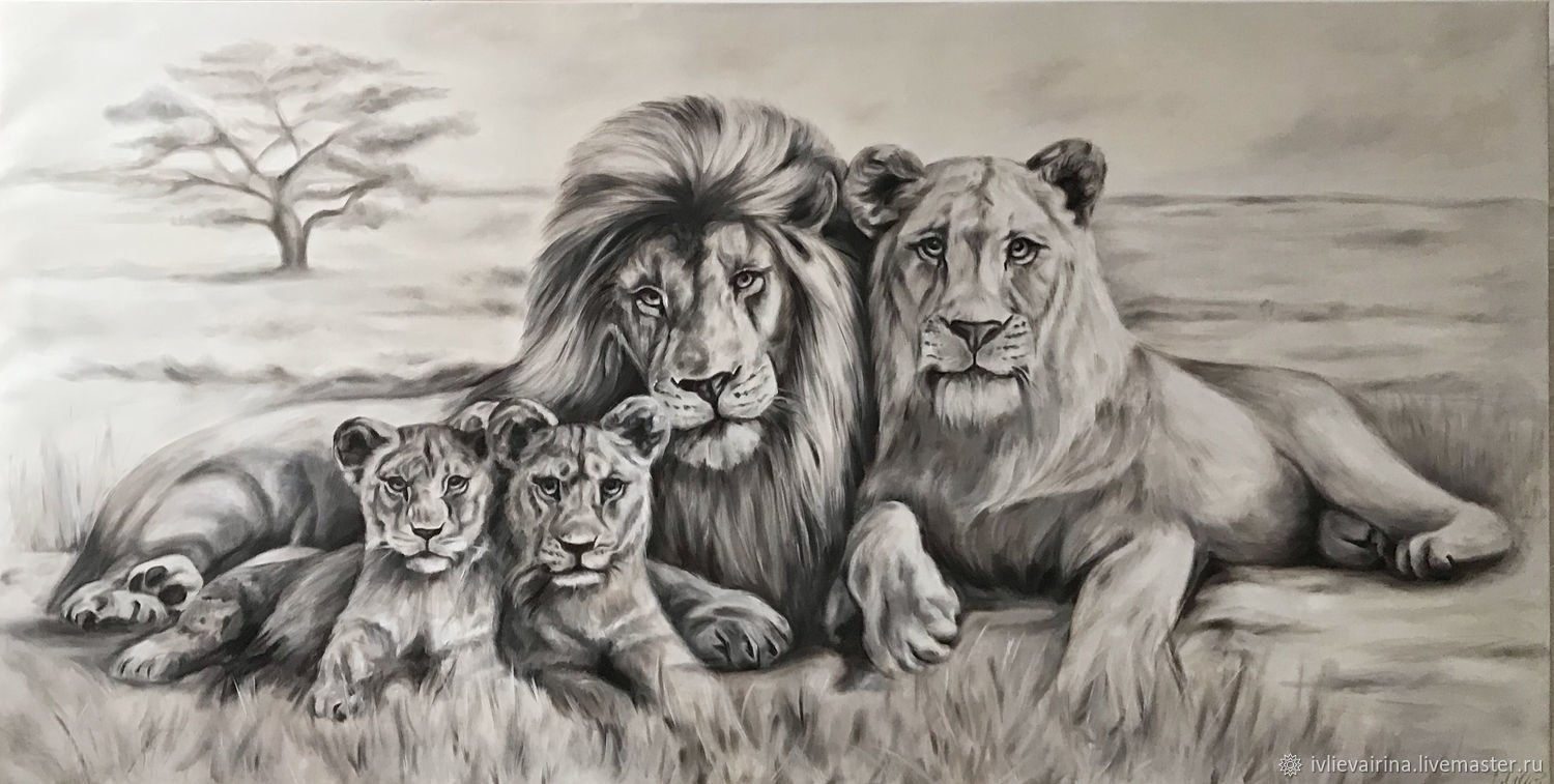 Семья Львов рисунок
