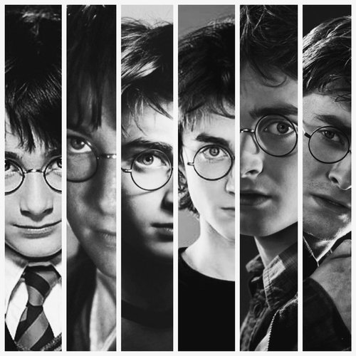 Гарри Поттер плакат черно белый