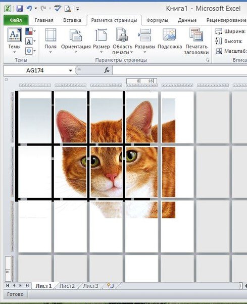 Как напечатать рисунок на нескольких листах