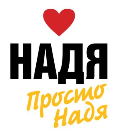 Надя не подарок Надя сюрприз надпись