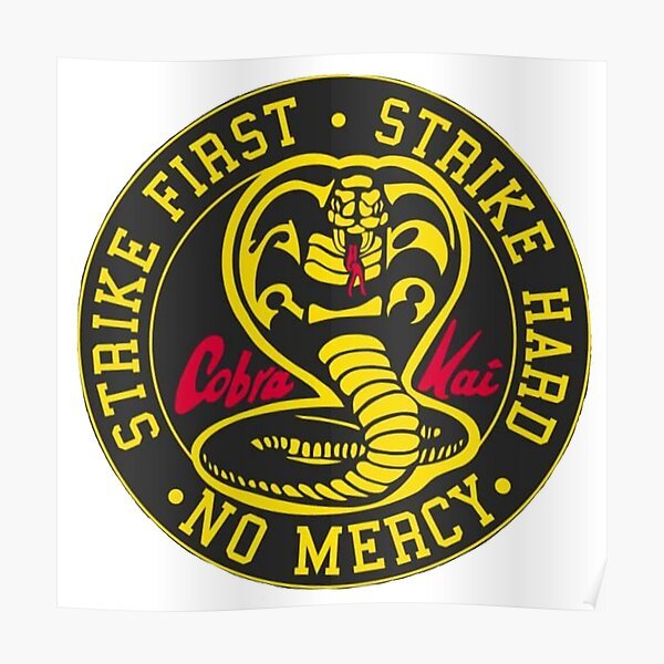 Кобра Кай плакат с автографами