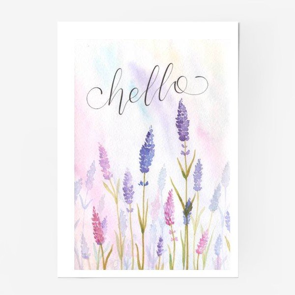 Плакат с лавандой