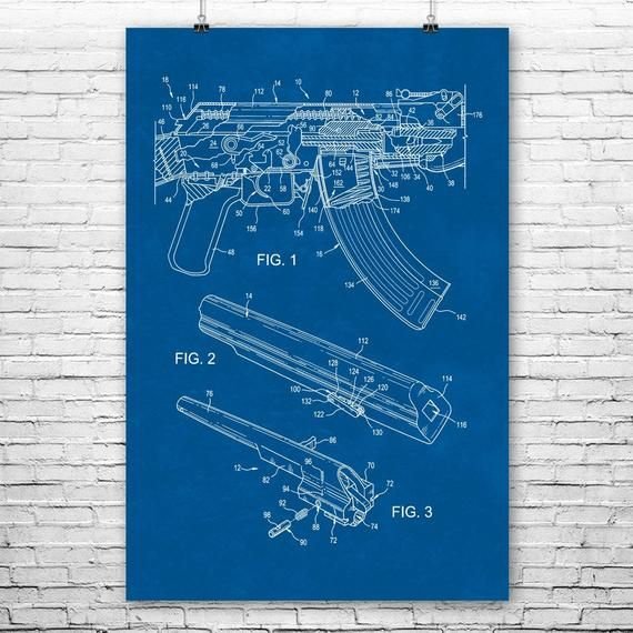 Схема автомата Калашникова 7.62