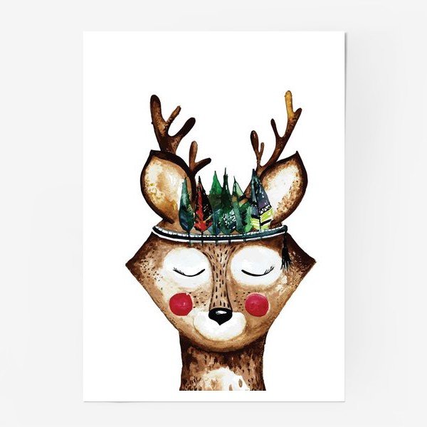 Постер олень