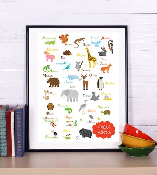 Постер алфавит в детскую