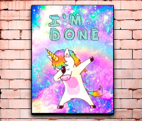 Плакат с единорогом