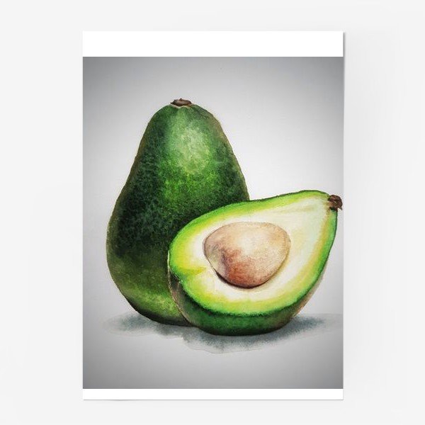 Часы с авокадо на стену