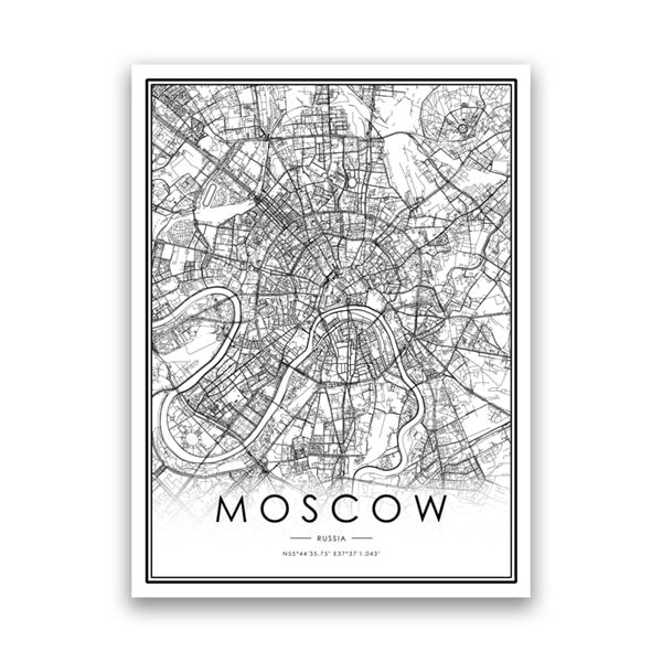 Постер карта города