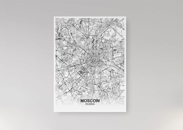 Карта Москвы дизайнерская