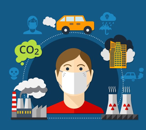 Загрязнение воздуха плакат