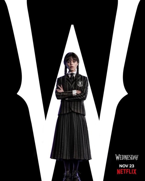 Уэнсдэй 2022 сериал Постер