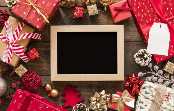 Рамка новый год подарки