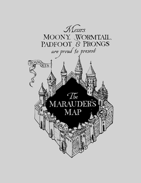 Гарри Поттер плакат черно белый