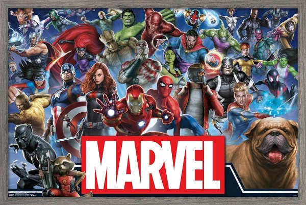 Плакат герои Марвел