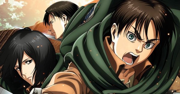 Атака титанов постеры Леви и Эрен