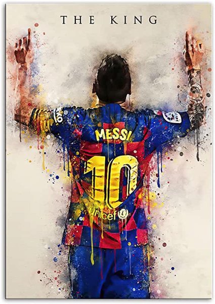 Месси футболист акварель