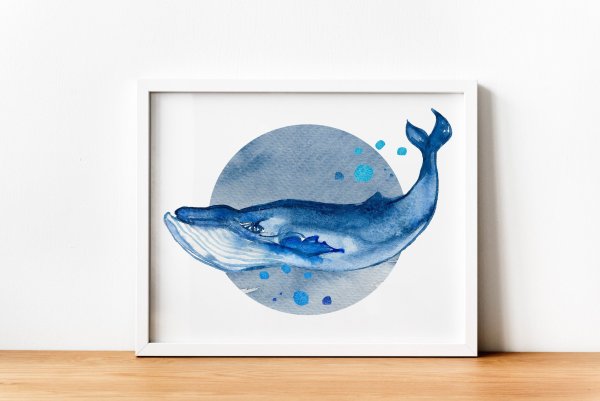 Виниловые наклейки на стену киты