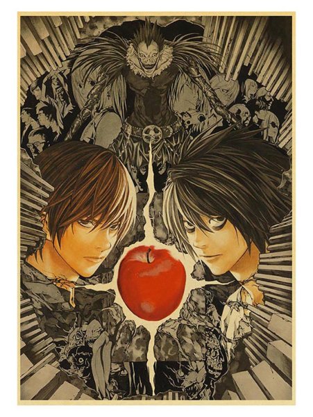 Плакат аниме тетрадь смерти