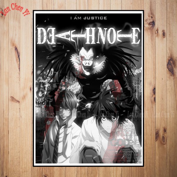 Плакат аниме тетрадь смерти