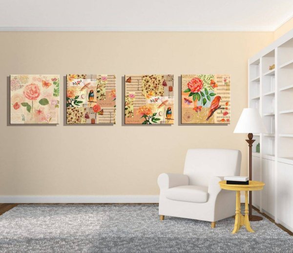 Постеры в интерьере гостиной