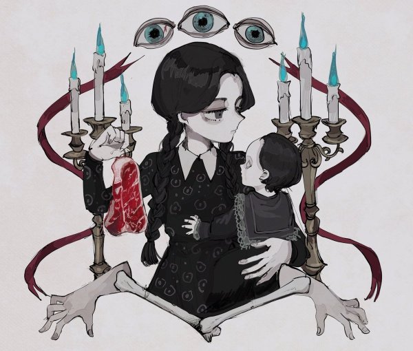 Уэнздей Аддамс и Паркер