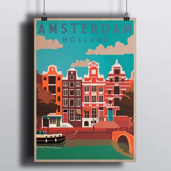 Винтажные постеры Амстердам