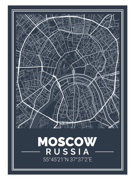 Чёрно-белая карта Парижа