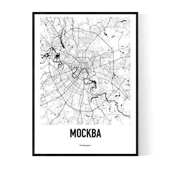 Постер карта города