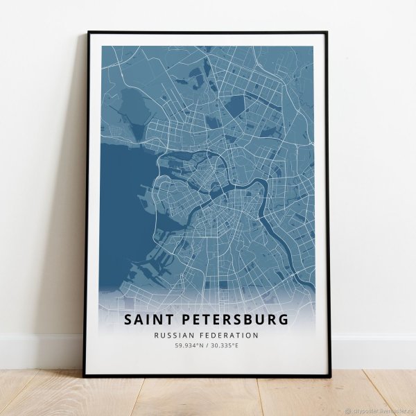 Постер карта города