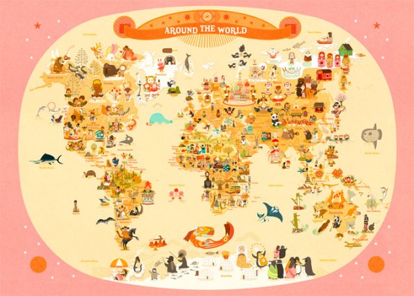 Карта мира креативная