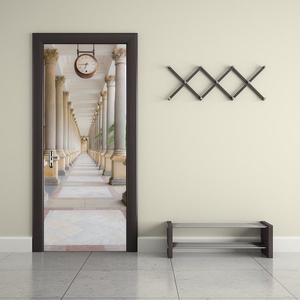 Наклейки на дверь лестница