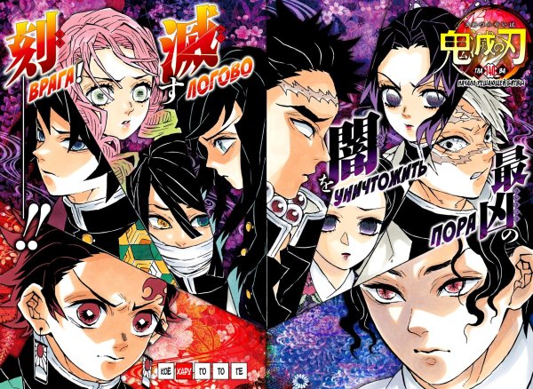 Клинок рассекающий демонов обложки томов