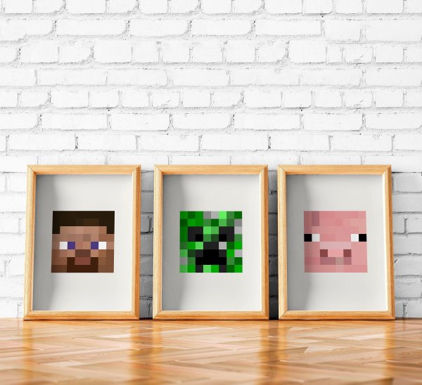 Постер в стиле майнкрафт