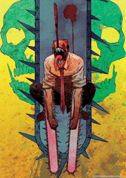 Человек бензопила Манга обложки