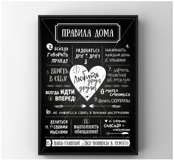 Правила дома табличка